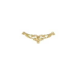 Metall-Ornamente, Design 41, 3,9cm x 3cm, hellgold, 14 Stück
