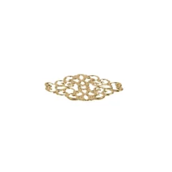 Metall-Ornamente, Design 23, 3,7cm x 3cm, hellgold, 15 Stück