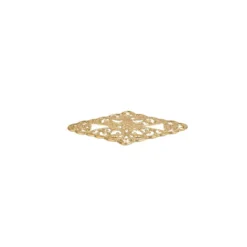 Metall-Ornamente, Design 11, 4,6cm x 3cm, hellgold, 15 Stück