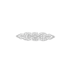 Metall-Ornamente, Design 22, 4,5cm x 2,3cm, silber, 15 Stück