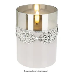 Metall-Ornamente, Design 22, 4,5cm x 2,3cm, silber, 15 Stück