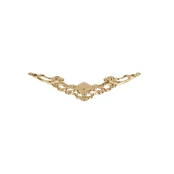 Metall-Ornamente, Design 18, 5,8cm x 3cm, hellgold, 13 Stück