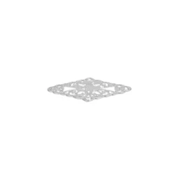 Metall-Ornamente, Design 11, 4,6cm x 3cm, silber, 15 Stück