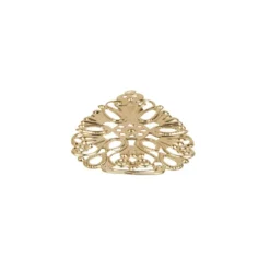 Metall-Ornamente, Design 28, 6,8cm x 4cm, hellgold, 7 Stück