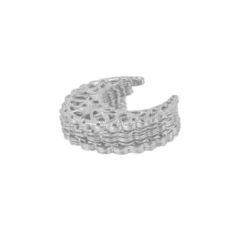Metall-Ornamente, Design 24, 4,3cm x 3,8cm, silber, 15 Stück