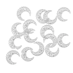 Metall-Ornamente, Design 24, 4,3cm x 3,8cm, silber, 15 Stück