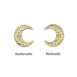 Metall-Ornamente, Design 24, 4,3cm x 3,8cm, hellgold, 15 Stück