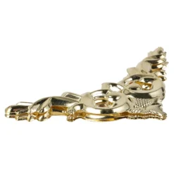 Metall-Ornamente, Design 40, 10,1cm x 5,5cm, hellgold, 3 Stück