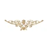 Metall-Ornamente, Design 29, 7,7cm x 4,8cm, hellgold, 3 Stück