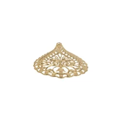 Metall-Ornamente, Design 33, 6,4cm x 4,1cm, hellgold, 9 Stück