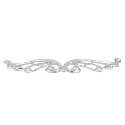 Metall-Ornamente, Design 32, 9,8cm x 2,4cm, silber, 10 Stück