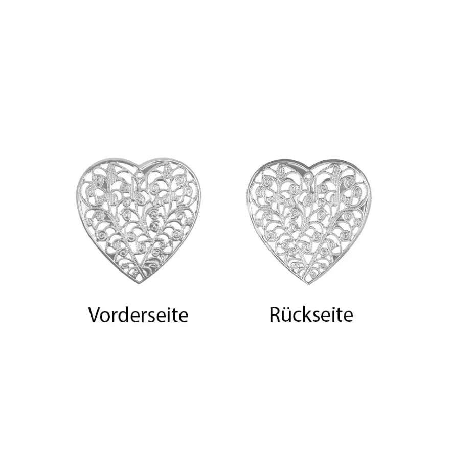 Metall-Ornamente, Design 30, 4,6cm x 4,5cm, silber, 9 Stück
