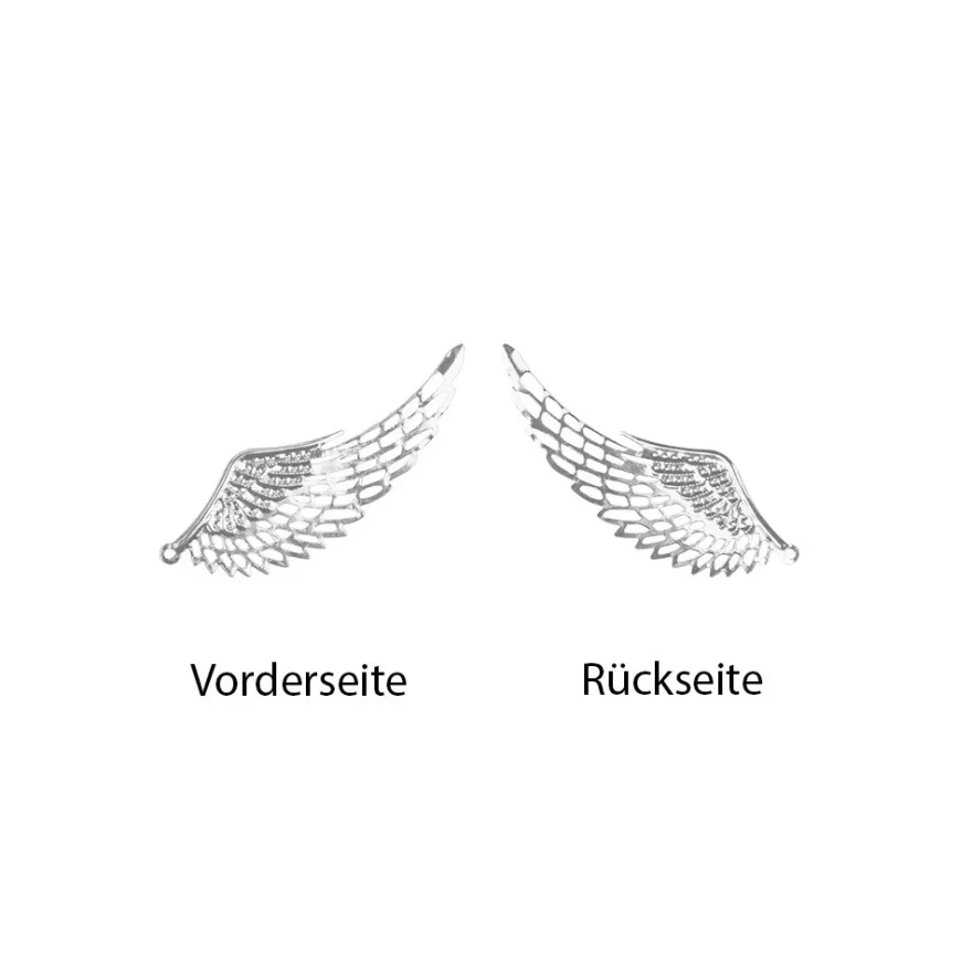 Metall-Ornamente, Design 20, 7,1cm x 2,4cm, silber, 13 Stück
