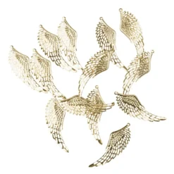 Metall-Ornamente, Design 20, 7,1cm x 2,4cm, hellgold, 13 Stück