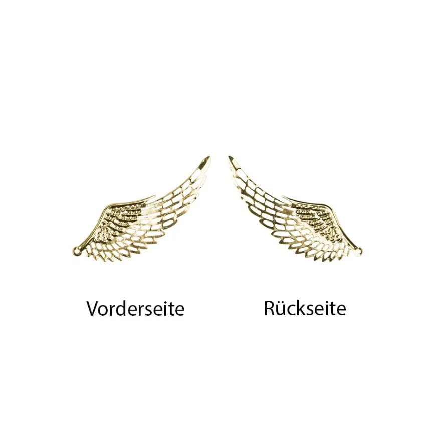 Metall-Ornamente, Design 20, 7,1cm x 2,4cm, hellgold, 13 Stück