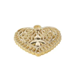 Metall-Ornamente, Design 48, 5,6cm x 5,2cm, hellgold, 7 Stück