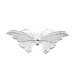 Metall-Ornamente, Design 45, 7cm x 5cm, silber, 6 Stück