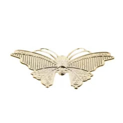 Metall-Ornamente, Design 45, 7cm x 5cm, hellgold, 6 Stück