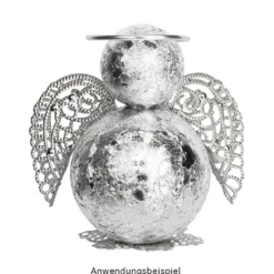 Metall-Ornamente, Design 48, 5,6cm x 5,2cm, silber, 7 Stück