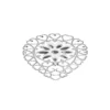 Metall-Ornamente, Design 44, 6,1cm x 4,5cm, silber, 6 Stück
