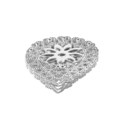 Metall-Ornamente, Design 44, 6,1cm x 4,5cm, silber, 6 Stück