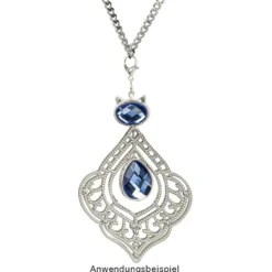 Metall-Ornamente, Design 46, 6,5cm x 5,2cm, silber, 6 Stück