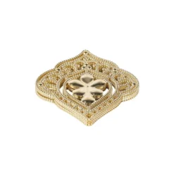 Metall-Ornamente, Design 46, 6,5cm x 5,2cm, hellgold, 6 Stück