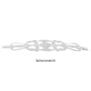 Metall-Ornamente, Design 8, 6,5cm x 2cm, silber, 15 Stück