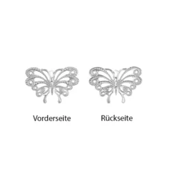 Metall-Ornamente, Design 31, 6cm x 4cm, silber, 10 Stück