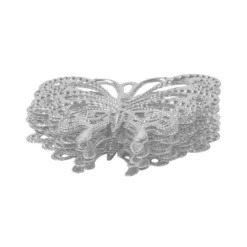 Metall-Ornamente, Design 31, 6cm x 4cm, silber, 10 Stück