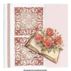 Metall-Ornamente, Design 36, 6,5cm x 6,5cm, hellgold, 4 Stück