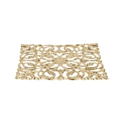 Metall-Ornamente, Design 36, 6,5cm x 6,5cm, hellgold, 4 Stück