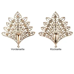 Metall-Ornamente, Design 4, 7,9 x 7,5 cm, roségold, 8 Stück