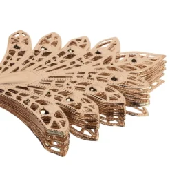Metall-Ornamente, Design 4, 7,9 x 7,5 cm, roségold, 8 Stück