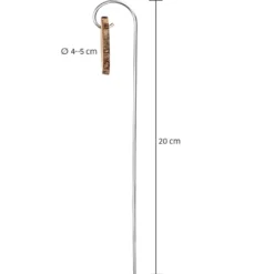 Metall-Pflanzenstecker mit Baumscheibe, 25 Stecker, 25 Holzscheiben, 50-teilig