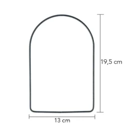 Metallringe, Bogen,19,5cm x 13cm, 3mm stark, schwarz, 3 Stück