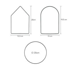 Metallringe, Bogen, Haus, Kreis, 3mm stark, schwarz, 6 Stück