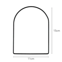 Metallringe Bogen, 3mm stark, 15cm x 11cm, schwarz, 2 Stück