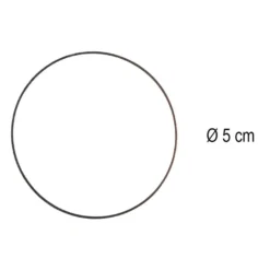 Metall-Ringe, Ø5cm, silberfarben, 8 Stück