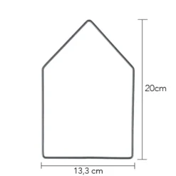 Metallringe, Haus, 20cm x 13,3cm, 3mm stark, schwarz, 3 Stück