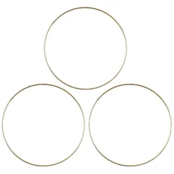 Metallringe, 3mm stark, Ø 20cm, gold, 3 Stück