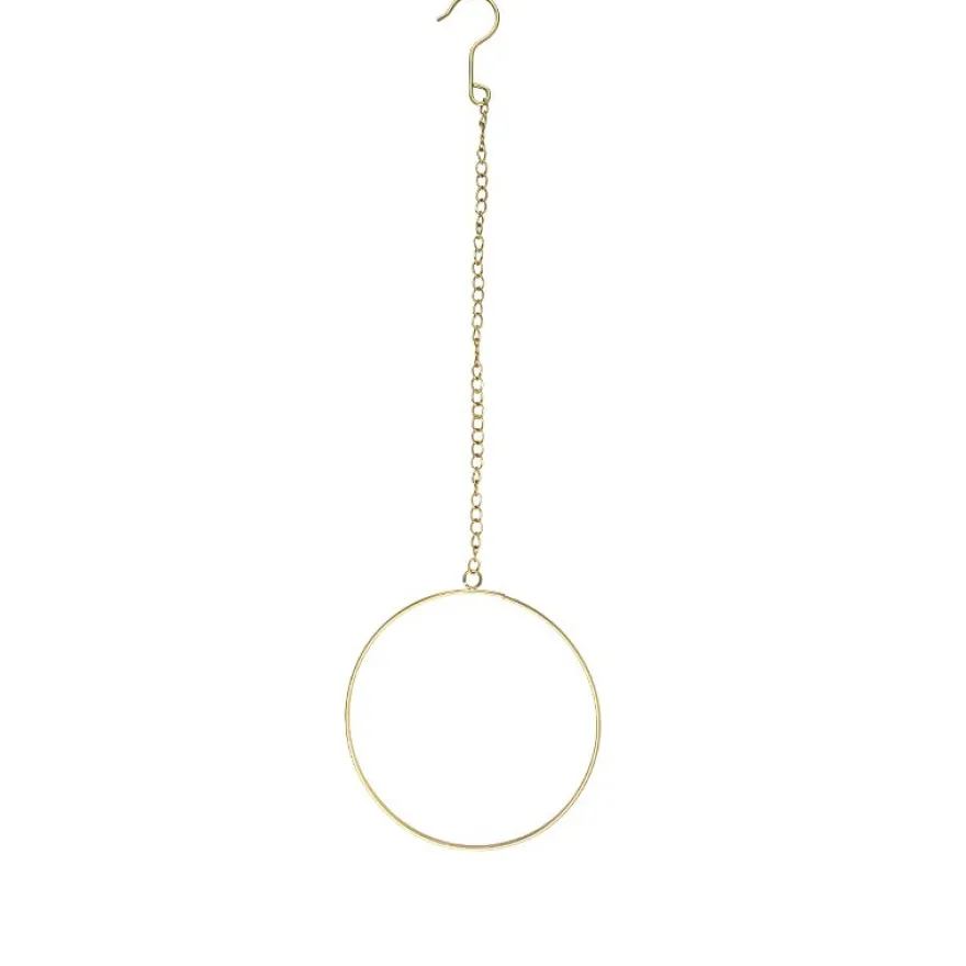 Metallring, mit Aufhängung, Ø 20cm, gold