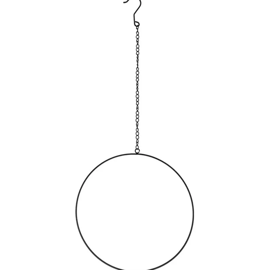 Metallring, mit Aufhängung, Ø 35cm, schwarz