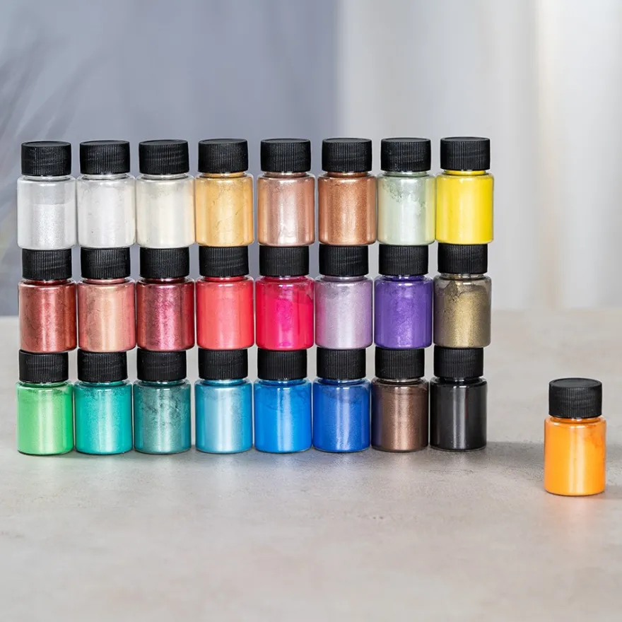 Mica-Pulver, Pigmente mit Perlmutt-Effekt, je 10g, 25 Stück