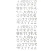 Microglitter-Sticker, ABC, Großbuchstaben, silber