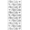 Microglitter-Sticker, Alles Gute, silber