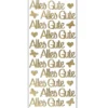 Microglitter-Sticker, Alles Gute, gold