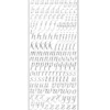 Microglitter-Sticker, Alphabet, Kleinbuchstaben, silber