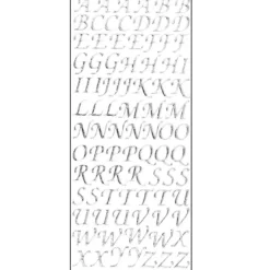 Microglitter-Sticker, Alphabet, Großbuchstaben, silber