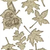 Microglitter-Sticker, Blätter, gold